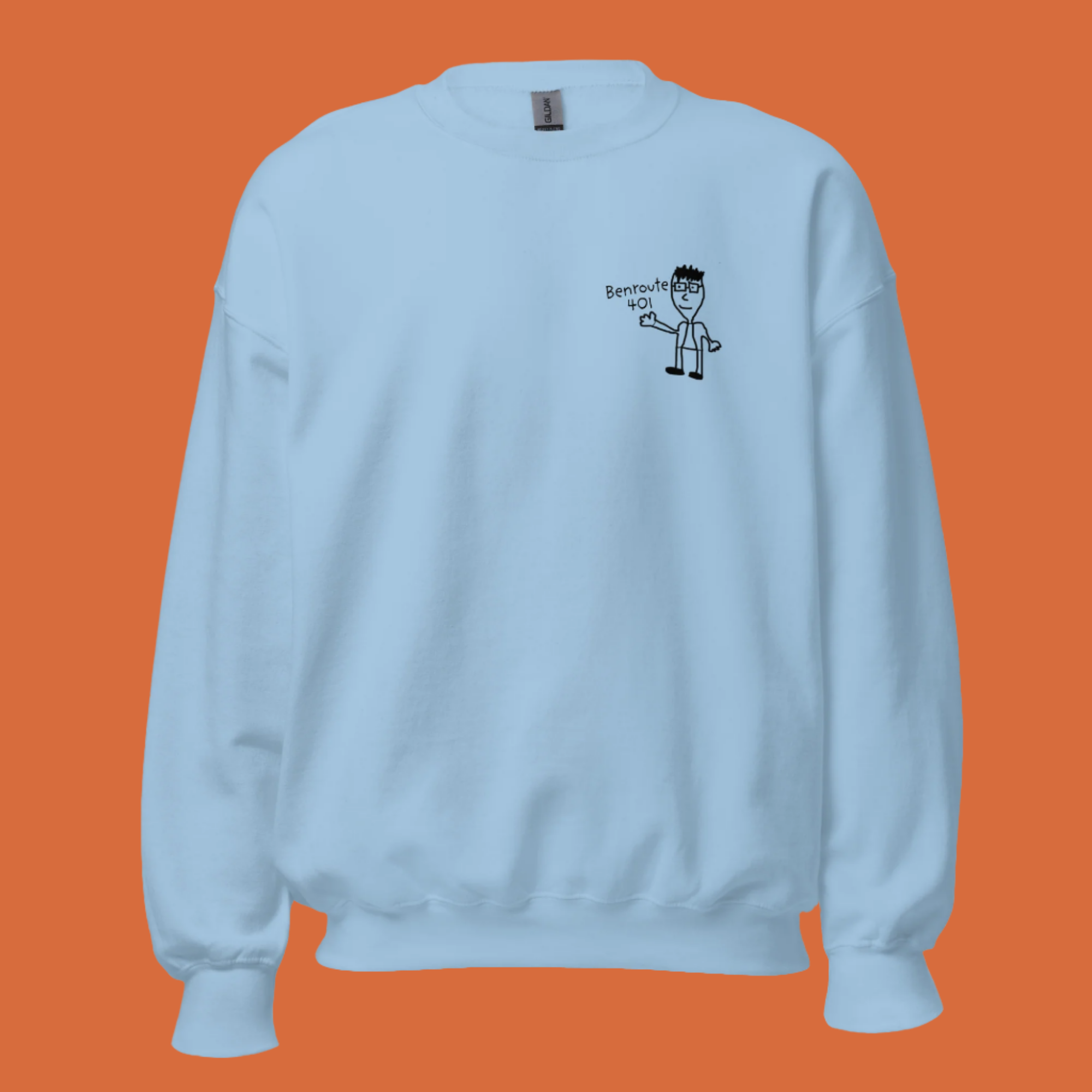 Toronto performer Ben Stager official Benroute branded sweaters with artistic line drawings